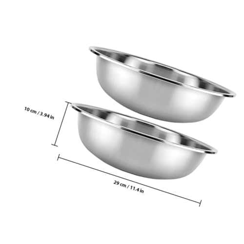2 Tazones grandes de acero inoxidable 30 cm miniatura 2