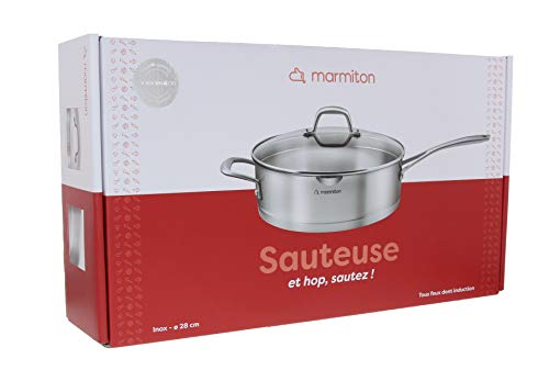 Sauteuse en acier inoxydable Marmiton Émotion 28 cm compatible four - 5