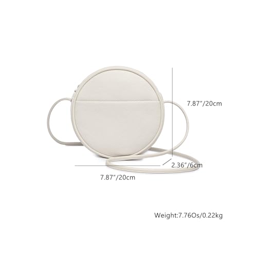 Image of Circle Crossbody Bag for Women NYLON Circle Purse with Zipper Adjustable Knot Shoulder Straps