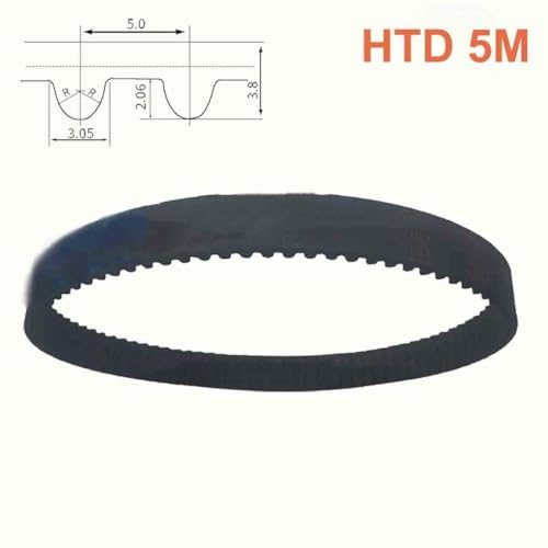 Courroie synchrone HTD 5M en caoutchouc robuste avec denture haute précision - 2