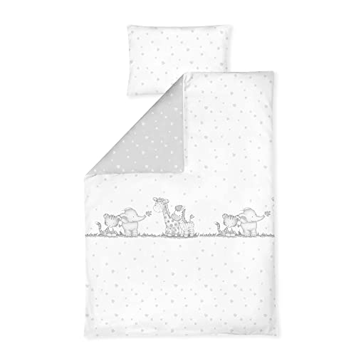 Linge de lit enfant motif jungle coton Julius Zöllner 100x135