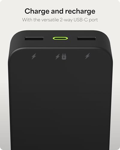 Image of mophie Powerstation XL Power Bank 2023-20,000 mAh Large Internal Battery, (2) USB-A Ports and (1) 20W USB-C PD Fast Charging Input /Output Port, Travel-Friendly