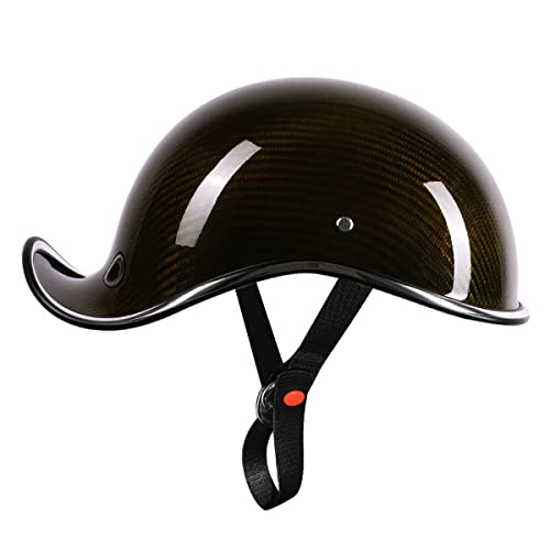 SDFGDFD Scooter-Helm Offenem Helm,Jethelm Retro Halbschalenhelm ECE/DOT-Zertifizierung, Retro Braincap Scooter Helm für Fahrrad Moped Roller Helm