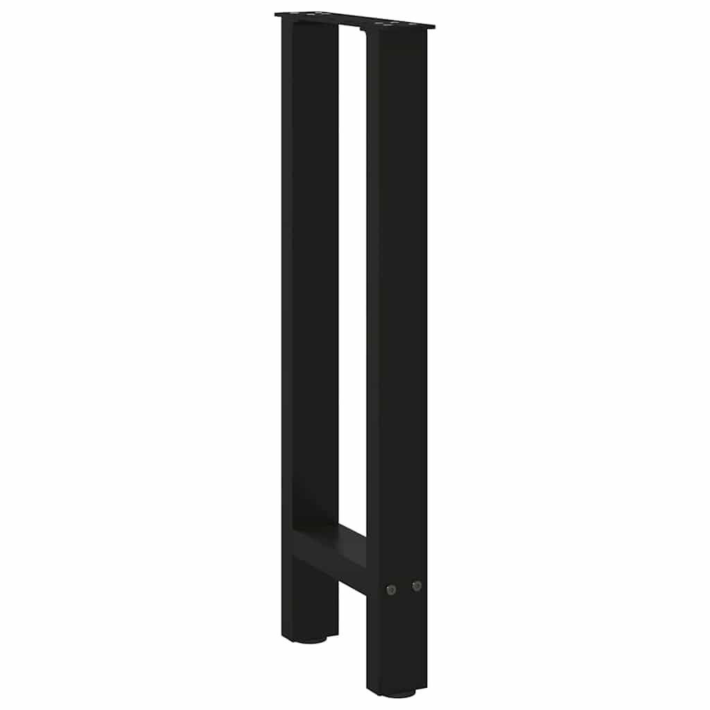 Gambe da tavolo per console, colore nero, set da 28 x (72-73) cm, in acciaio verniciato a polvere, robuste gambe da tavolo in metallo per progetti di mobili fai da te, piedini regolabili