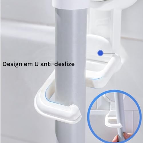 Gancho Ventosa Suporte Para Vassoura Multiuso Esfregão Rodo Guarda-chuva Para Sala Cozinha Banheiro