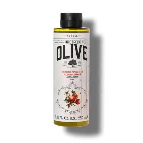 KORRES Olive Pomegranate Moisturising Shower Gel for Smooth Skin with Extra Virgin Olive Oil Vegan 250ml