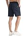 JustSun Kurze Hosen Herren Sommer Chino Stretch Shorts Herren Bermuda Sommershorts Strand Casual Shorts Leicht Freizeithose Elastische Taille mit Reissverschluss Blau L