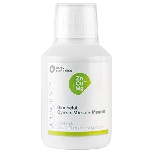 Zn + Cu + Mg Biochelat Zink + Koppar + Magnesium Biochelat Zink + Koppar + Magnesium 150 ml Invex Remedies