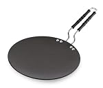 CELLO Hard Anodized Aluminium Tawa for Roti and Dosa 28 CM, 3MM Thickness Black | Even Heat Distribution, Gas & Stove Compatible, Bakelite Handle, Non-Stick Concave Tawa for Chapati Paratha Chilla