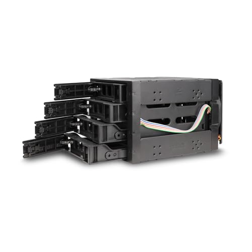 Image of Rosewill 3 x 5.25-Inch to 4 x 3.5-Inch Hot-swap SATAIII /SAS Hard Disk Drive Cage - Black (RSV-SATA-Cage-34)