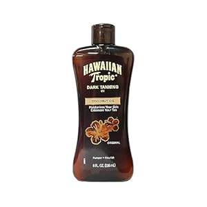 Hawaiian Tropic Dark Tanning Oil Original 8 oz (Pack of 3)