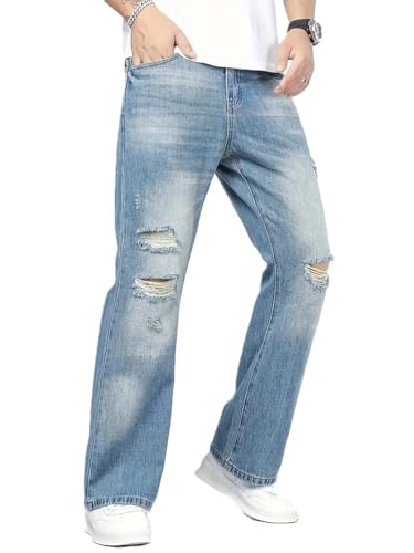 Image of THIRD QUADRANT Baggy Jeans for Men || Khaki Jeans || Jean Pant for man (in, Numeric, 30, Regular, Khakhi)