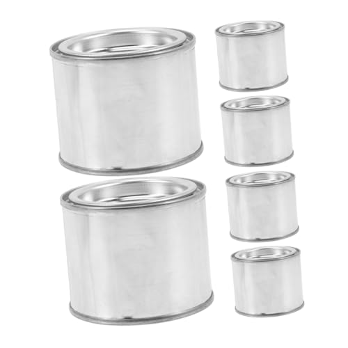 KICHOUSE Sealed Paint Storage Containers 6 Empty Paint Cans Lids for DIY Projects