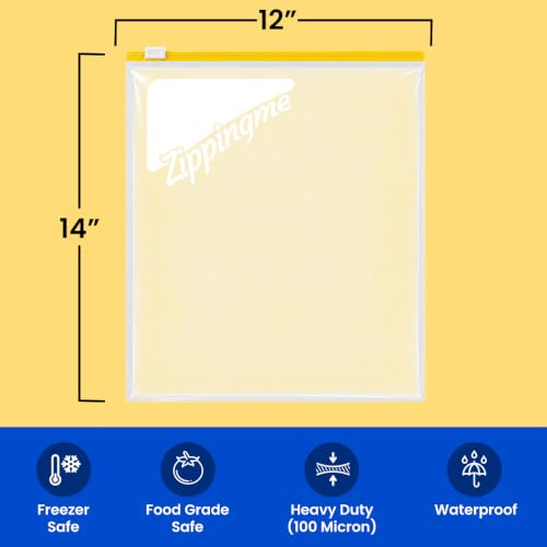 Image of Multipurpose Zip Lock Slider Bags | 15 Large Size (12 inchx14 inch)