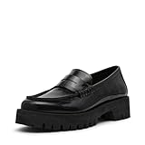 Steve Madden Women's Langsten Loafer, Black Box, 6.5