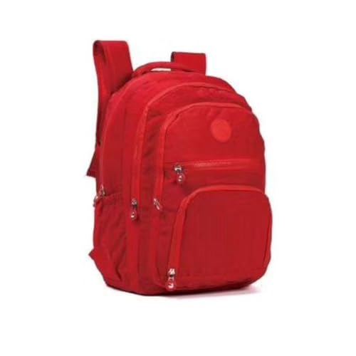 Mochila Escolar Casual Juvenil Feminina Masculina Grande Capacidade (Vermelho)