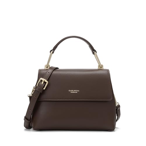 Sac à main en cuir véritable marron Grace Carlheim | Qualité premium
