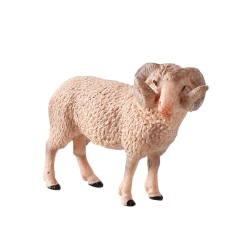 Imagen de Gogogmee Modelo de Oveja Realista de Plástico Beige para Niños