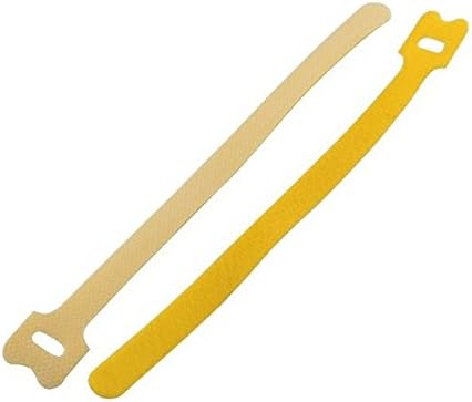 8-in Hook and Loop Straps, 10-Pack, Yellow, Speciality Cable Tie image 2