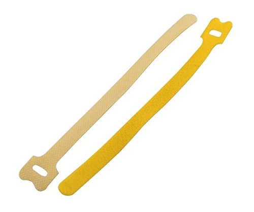 South Main Hardware 888178 8-in Hook and Loop Straps, 10-Pack, Yellow, Speciality Cable Tie, 10 Piece