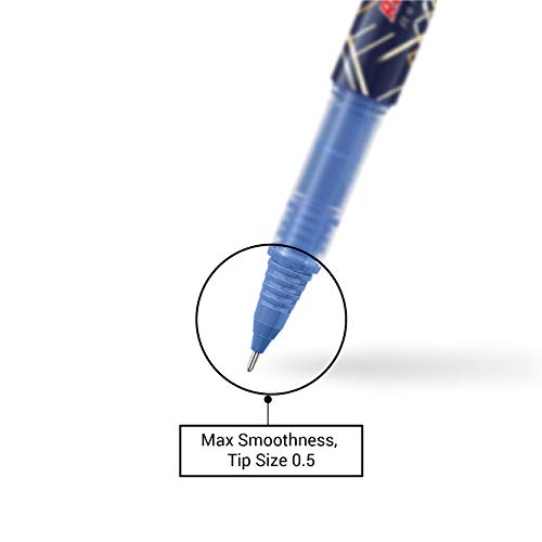 Image of Reynolds Trimax Gold Liquid Gel Pen, Needle Tip (0.5mm), Blue Ink