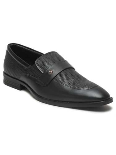 Image of TEAKWOOD LEATHERS Mens's Textured Leather Flexible 360 Moccasins, Stylish Classy Leather Shoes for Men