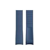 longines watch ladies vintage Band Length : 18cm HTHRRFE Watch Strap Compatible With Longines Concas Watch Strap Original Rubber Silicone Diving L3.742/644 Sports Men\'s Watch Bracelet 21mm(Blue No buckle)