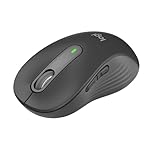 Logitech Signature M650 L Full Size Wireless Mouse - for Large Sized Hands, Silent Clicks, Customisable Side Buttons, Bluetooth, Multi-Device Compatibility - Grey