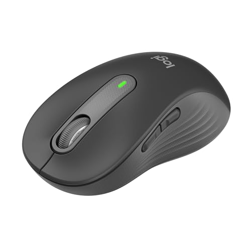 Logitech Signature M650 L Full Size Wireless Mouse - for Large Sized Hands, 2-Year Battery, Silent Clicks, Customisable Side Buttons, Bluetooth - Graphite view 1