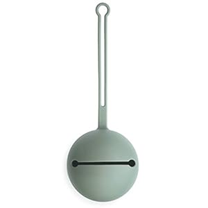 Mushie Silikon Schnullerbox | Aufbewahrung Schnullerhalter Case | Sichere & Hochwertige Baby Zubehör für Kleinkinder & Babys | Cambridge Blue
