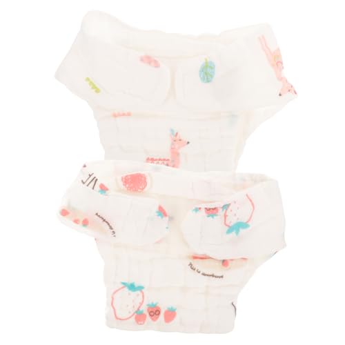 WEKAMOS 2 piezas de Algodón para Niña Reutilizables Pantalones de Pañal Lavables para Niña Recién Nacida Suaves y Cómodos de Unidades S
