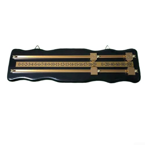 Marchfunny Snooker Scoreboard, Billiards Score-Counter Dual Track Point Keeper MDF Wood Frame Pool Table Accessories for Game Room(Black)
