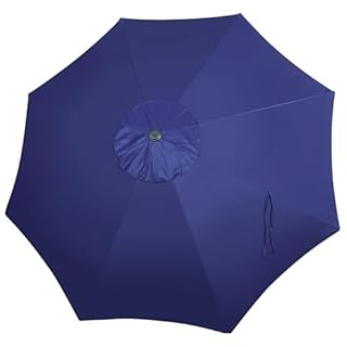 Blissun 9ft Patio Umbrella Replacement Canopy, Market Umbrella Top, Outdoor Table Umbrella Canopy for 8 Ribs, Canopy Only (Navy Blue)