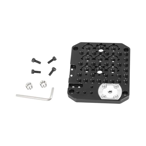 Image of Lightweight Aluminum Alloy Quick Release Multi Hole Side Plate with 1 /4 and 3 /8 Inch Mounting Option Design Multiple Hole Base Board