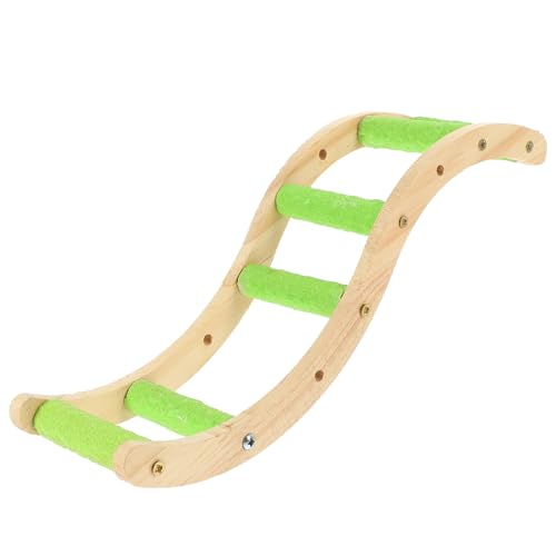 Toddmomy Wooden Ladder Toy for Parrots Bird Cage Accessory Creative Bird Plaything