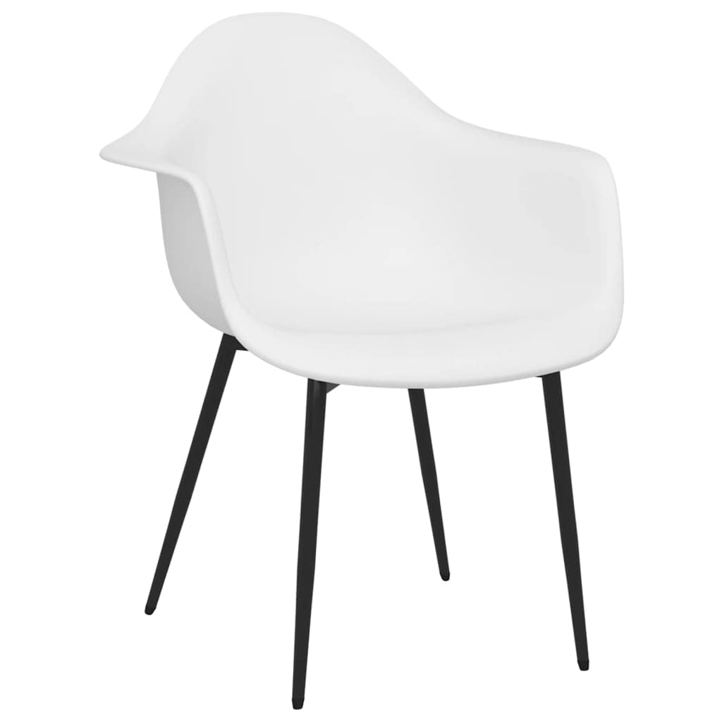 Set di 2 sedie da pranzo in PP bianco