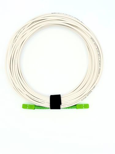 Octofibre - Cable Fibra Óptica Router - 20 Metros - Reforzado con Blindaje de Kevlar - SC APC a SC APC - 10 Años de...