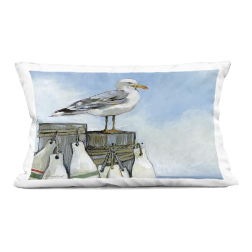 Stupell Industries | Seagull On Pier with Buoy, 14 x 20