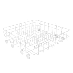 Upgrade 808602302 Lower Dishrack Fit For Kenmore For Frigidaire 808602302 Lower Dishrack Assembly with 154174501 Wheels Replace 154432602 154432601 154319706 dishwasher bottom basket 1 Year Service