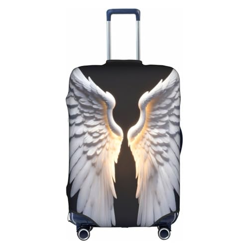 Housse de bagage ailes d'ange blanche XL lavable et résistante pour valise de voyage
