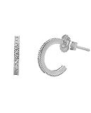  Pendiente de aro Vidal & Vidal colección Essentials de plata con circonitas