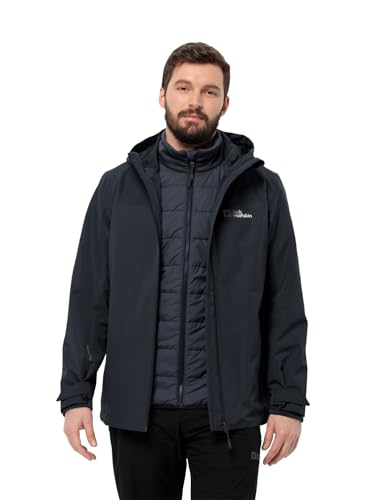 Jack Wolfskin Herren Glaabach 3in1 Jkt M, Night Blue, L EU