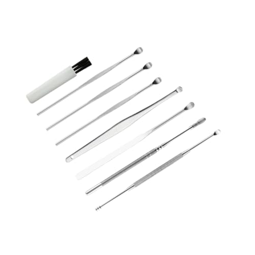 Ipetboom Stainless Steel Ear 8-Piece Set Tweezer Blackhead Extractor for Home Use