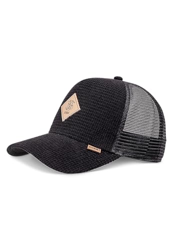Djinns - Waffle Cord (black) - Trucker Cap Meshcap Hat Kappe Mütze Caps