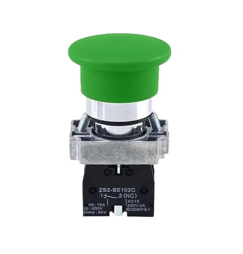 Interrupteur XB2-BC31 vert type coup de poing à ressort 40mm