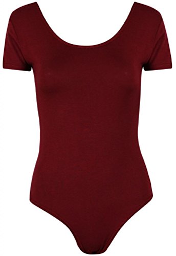 Body sans manches femme top uni Vin taille SM 36 38 40 42 stretch