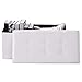 BRIAN & DANY Baúl Puff Taburete para almacenaje Plegable Ottoman, Blanco, 76 x 38 x 38 cm