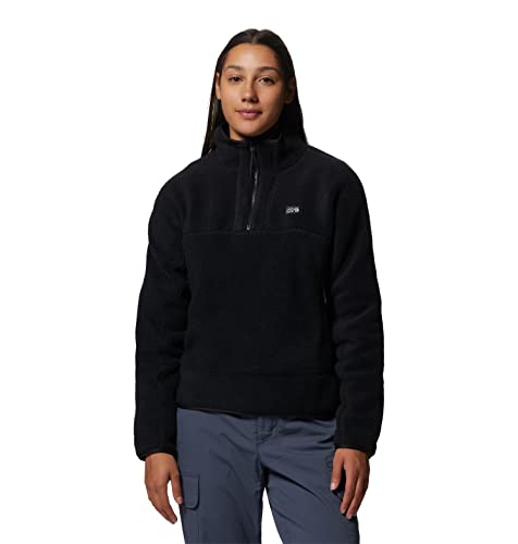 Image of Mountain Hardwear Women's Standard HiCamp Fleece Pullover, Black, Small