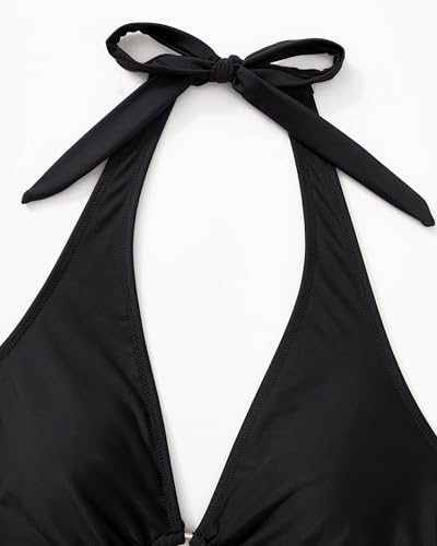 Maillot de bain une pièce drapé et galbant avec décolleté plongeant - 6