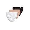 Jockey Women's Underwear Supersoft French Cut - 3 Pack, Black/Light/Ivory, 6